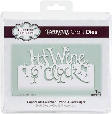Creative Expressions Paper Cuts Edger Craft Dies-Wine O'clock