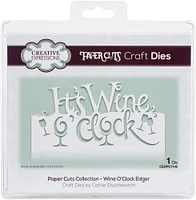 Creative Expressions Paper Cuts Edger Craft Dies-Wine O'clock