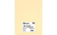 PA Paper Accents Smooth Cardstock 8.5" x 11" Ivory, 60lb colored cardstock paper for card making, scrapbooking, printing, quilling and crafts