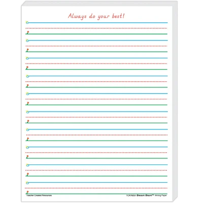 Smart Start 1-2 Writing Paper: 100 Sheets