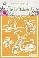 P13 Die-Cut Chipboard Embellishments 4"X6"-Time To Relax #03, 5/Pkg