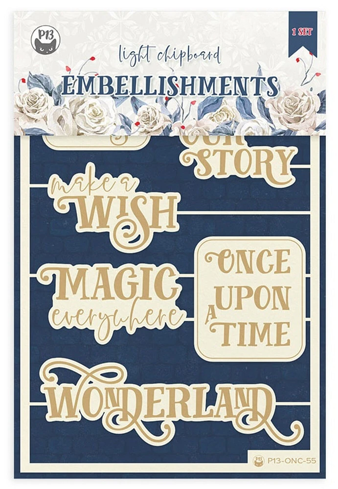 P13 Die-Cut Chipboard Embellishments 4"X6"-Once Upon A Time #06, 4/Pkg