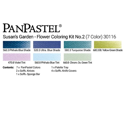 PanPastel Ultra Soft Artist Pastel Set 9ml 7/Pkg-Flower Coloring #2 - Susan's Garden