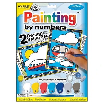 Royal & Langnickel(R) My First Paint By Number Kit 2/Pkg-Airplane & Helicopter