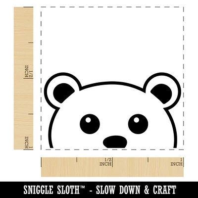 Peeking Bear Self-Inking Rubber Stamp Ink Stamper