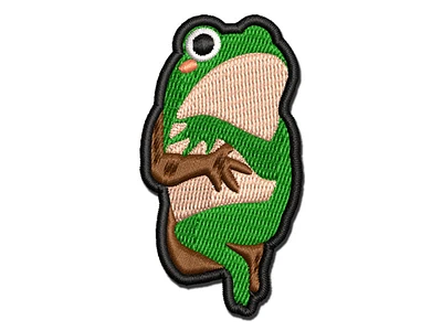 Pocket Frog Shy Toad Funny Multi-Color Embroidered Iron-On Patch Applique