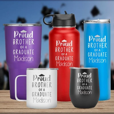 Proud Brother Of A Graduate, Graduation gift, High School and College Graduation Gift, Gift for Brother, Sister Senior Class Custom Name Mug