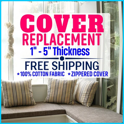 Custom Cushion Cover - Mattress Cover - Cushion Recovering - Cushion Slipcover