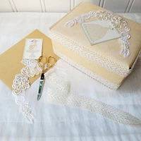 Vintage Bridal Heart Lace Applique (Pack of 2)