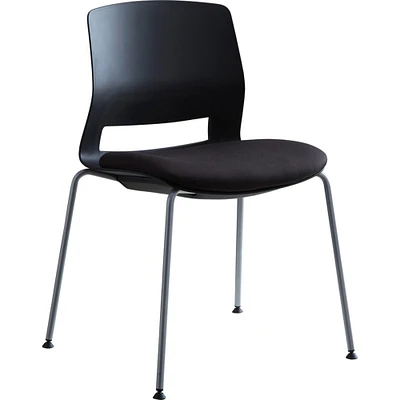 Lorell Chair, Stackable, 21-1/2"Wx33"Lx33"H, 2/CT, Black