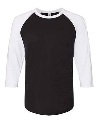 JERZEES - Blend Three-Quarter Sleeve Raglan Baseball T-Shirt | 5.2 oz./yd², 50/50 ringspun cotton/polyester jersey for Women | Elevate Your Casual Cool Unleash Style Three-Quarter Baseball T-Shirt – Effortless Comfort Meets Timeless Trend