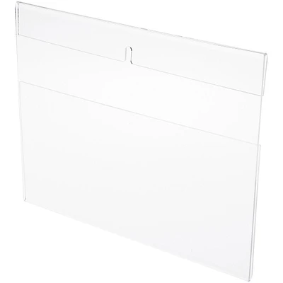 Plymor Clear Acrylic Top-Fold Literature Sign Holder Frame (Wall Mount
