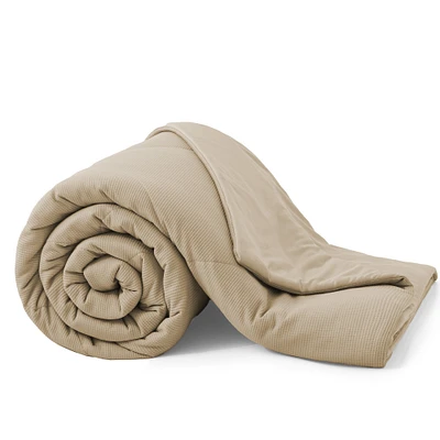 Peace Nest Reversible Blanket Twin Lightweight Blanket for Sleeping, Khaki, 68" x 90"