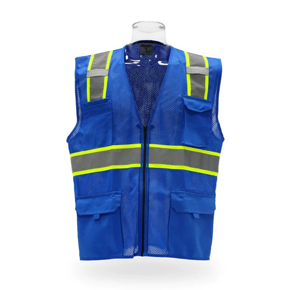 Reflective High-Visibility Workwear Industrial Safety Vest for Multi-Pocket and Outdoor Roadside Heavy-Duty Night Work | RADYAN