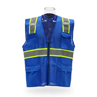 Reflective High-Visibility Workwear Industrial Safety Vest for Multi-Pocket and Outdoor Roadside Heavy-Duty Night Work | RADYAN