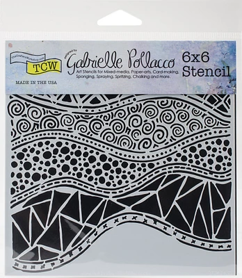 Crafter's Workshop Template 6"X6"-Crazy Waves