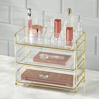 mDesign Plastic Divided Cosmetic Storage Organizer, 16 Sections