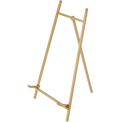 Bard's Satin Gold-toned Metal Easel, 12" H x 7" W x 7.75" D