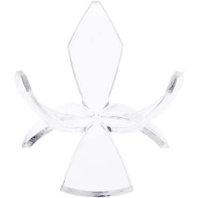 Plymor Clear Acrylic Ball or Sphere Flower Petal Display Holder Stand, 2.125" H x 3" W x 3" D
