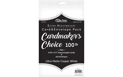 PA Paper Accents Crdmkrs Cardmakers Choice Card&Env 100lb Matte Casper (15 Piece), None