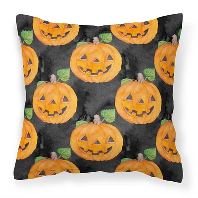 "Caroline's Treasures BB7524PW1414 Watecolor Halloween Jack-O-Lantern Outdoor Canvas Pillow, Multicolor"