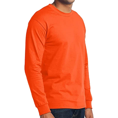 Long Sleeve (Ropa De Trabajo) Safety Construction T-Shirts for Men, 2x-Large, Orange