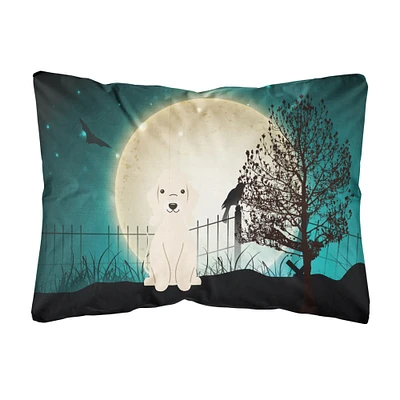 "Caroline's Treasures BB2281PW1216 Halloween Scary Bedlington Terrier Sandy Canvas Fabric Decorative Pillow, 12"" H x 16"" W, Multicolor"