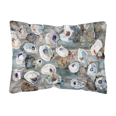 "Caroline's Treasures 8957PW1216 Bunch of Oysters Canvas Fabric Decorative Pillow, Large, Multicolor"