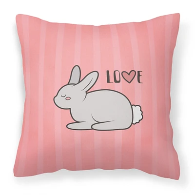 "Caroline's Treasures BB7476PW1414 Nursery Love Bunny Rabbit Fabric Decorative Pillow patio-furniture-pillows, Multicolor"