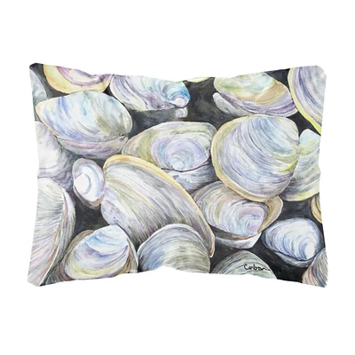 "Caroline's Treasures 8714PW1216 Clam Quahog Canvas Fabric Decorative Pillow, Large, Multicolor"