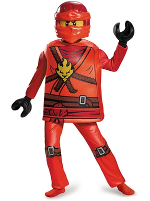 Child's Boys Deluxe LEGO® Ninjago Red Ninja Fire Warrior Kai Costume