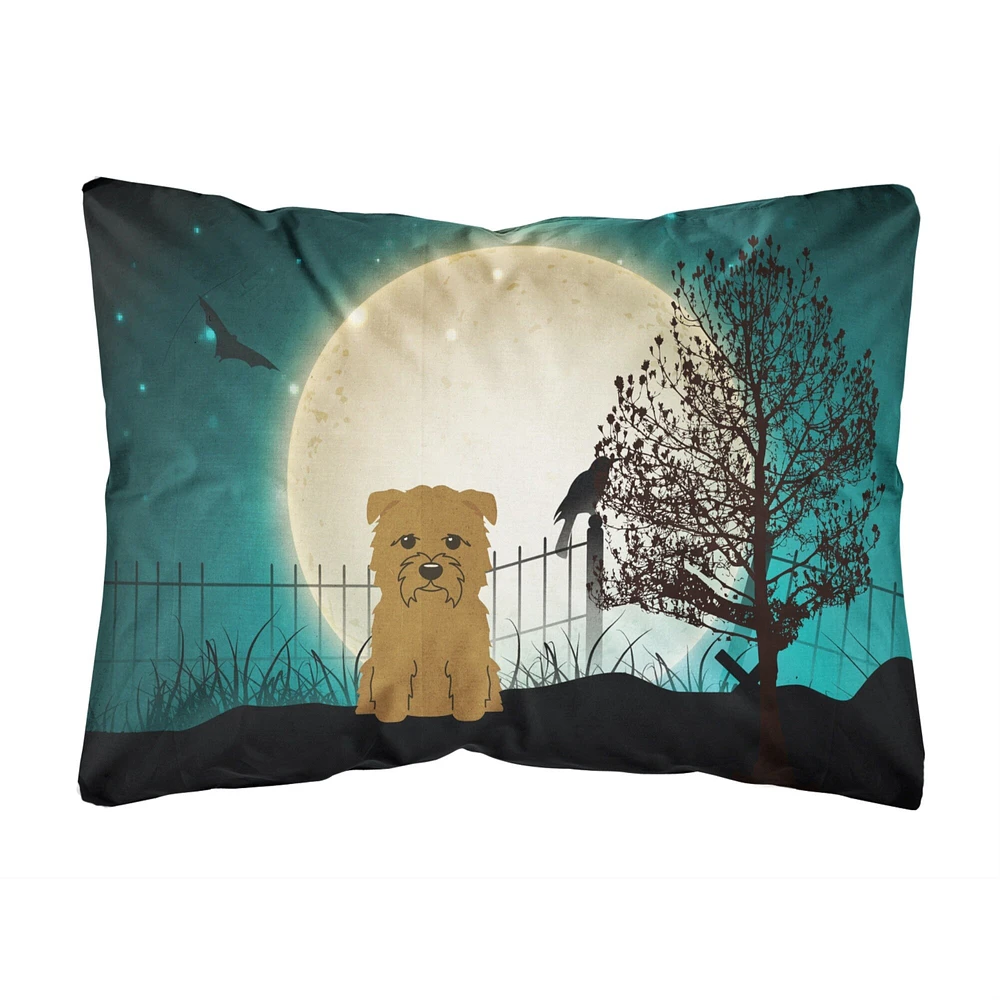 "Caroline's Treasures BB2250PW1216 Halloween Scary Glen of Imal Tan Canvas Fabric Decorative Pillow, 12"" H x 16"" W, Multicolor"