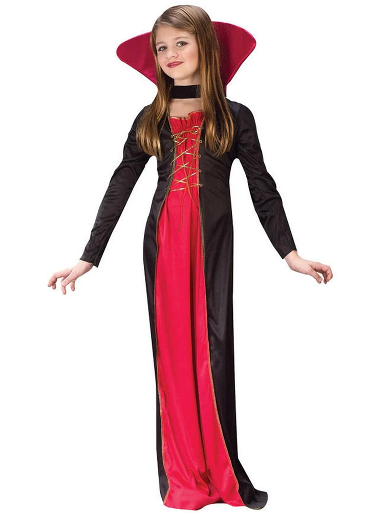 Elegant Victorian Vampire Girl's Costume