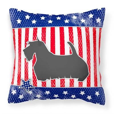 "Caroline's Treasures BB3369PW1818 USA Patriotic Scottish Terrier Decorative Pillow, 18"" x 18"", Multicolor"