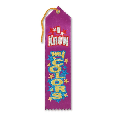 I Know My Colors Award Ribbon (Pack of 6)