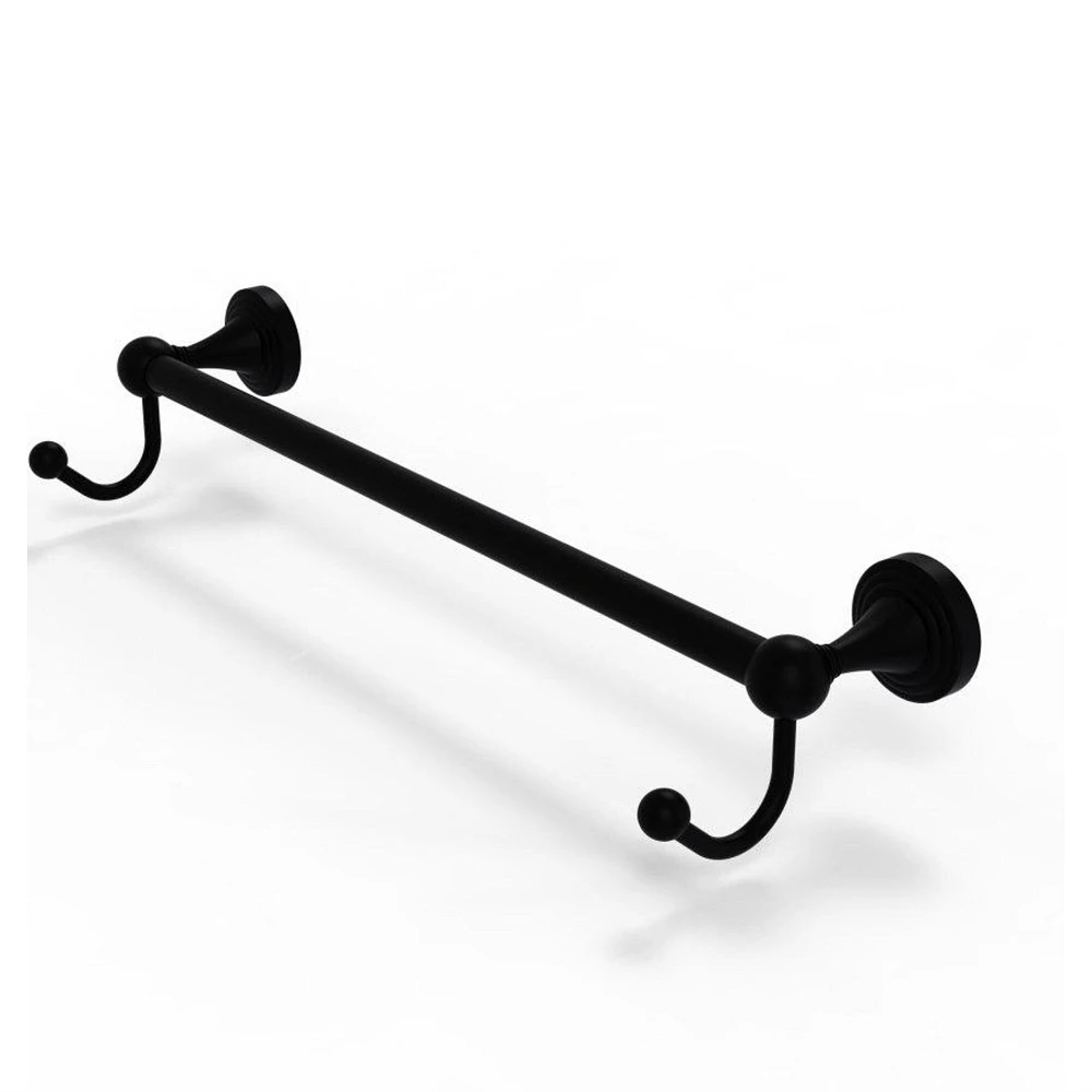 Sag Harbor Collection 24 Inch Towel Bar with Integrated Hooks - SG-41-24-HK-BKM