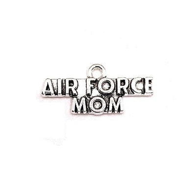1, 4, 20 or 50 Pieces: Silver Air Force Mom, Mother's Day, Love My Mom Charms