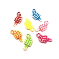 4, 20 or 50 Pieces: Multi-color Acrylic Ice Cream Bar Charms