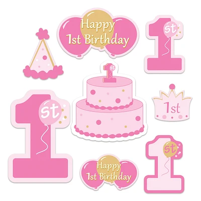 1st Birthday Cutouts, (Pack of 12)