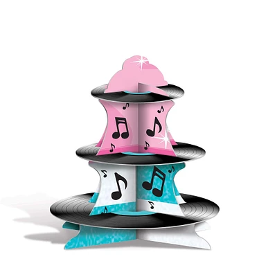 Rock & Roll Record Cupcake Stand (Pack of 12)