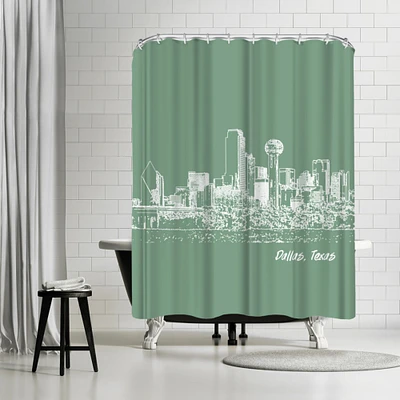 Skyline Dallas 6 by Brooke Witt Shower Curtain 71" x 74"