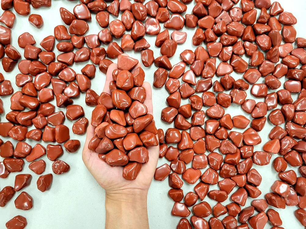 Tumbled Red Jasper Crystals - Size SMALL 1/2 inch to 1 inch