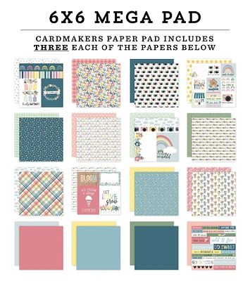 Echo Park Double-Sided Mega Paper Pad 6"X6" 48/Pkg-New Day