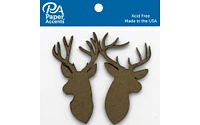 Chip Shape 6pc Deer Trophy Ast Natural