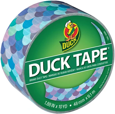 Duck Patterned Duck Tape 1.88"X10yd-Mermaid