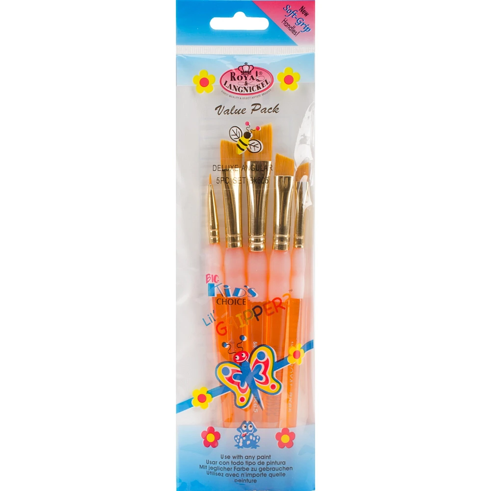 Royal & Langnickel Big Kid's Choice Value Brush Set 5/Pkg-Angular