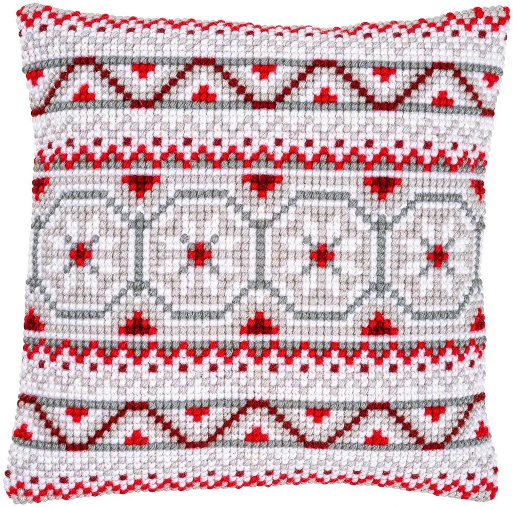 Vervaco Stamped Cross Stitch Cushion Kit 16"X16"-Norwegian Motif