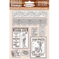 Stamperia Cling Rubber Stamp 5.5"X7"-Borders & Frame, Desire