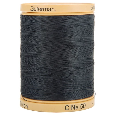 Gutermann Natural Cotton Thread Solids 876Yd-Iron Grey