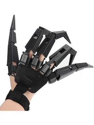 Adult's Black Articulating Fingers Right Hand Glove Costume Accessory